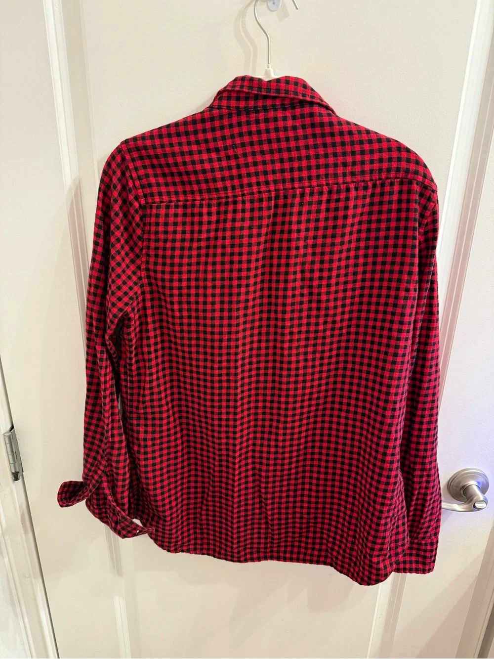 GAP Red and Black Check Button-Down Shirt - Picture 3 of 4